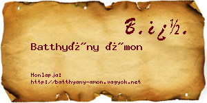 Batthyány Ámon névjegykártya